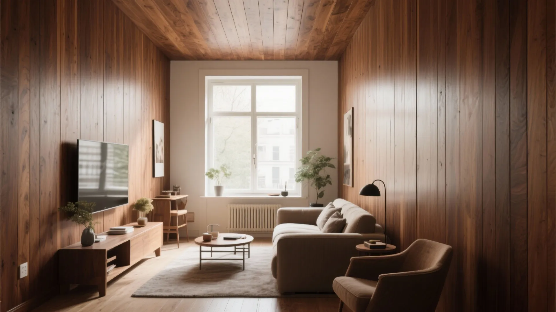 1. Modern Wooden Panel Cladding