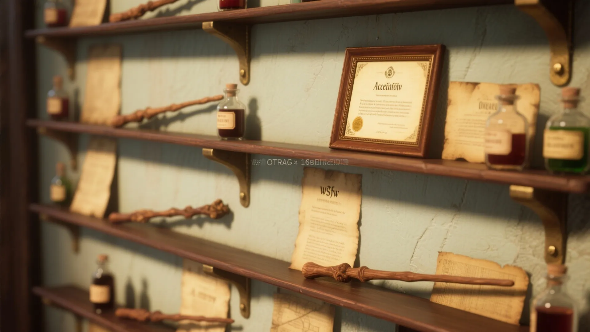 2. Floating Wand Shelves and Prop Displays