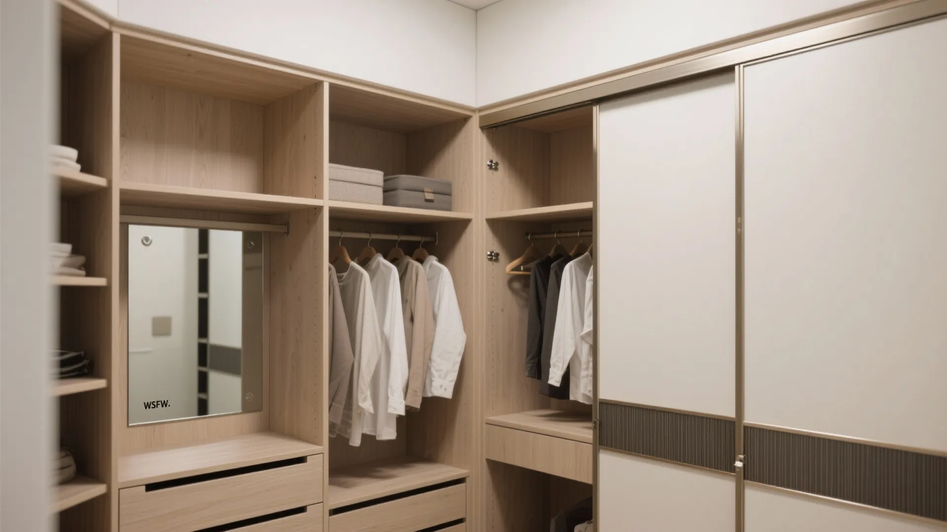 L-Shaped Bedroom Storage to Free Floor Space