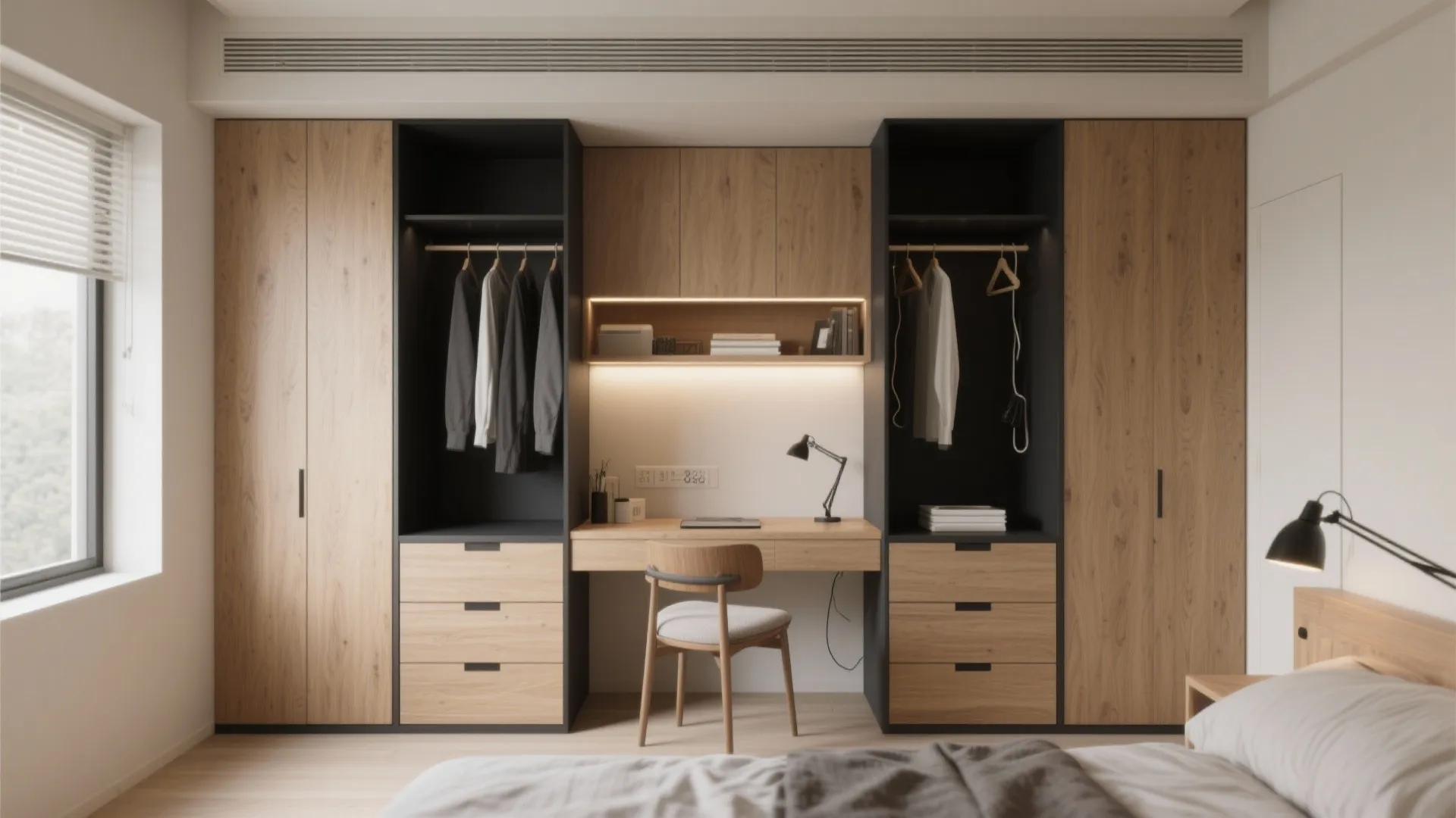 Multifunctional Wardrobes: Desks, Beds, and Niches