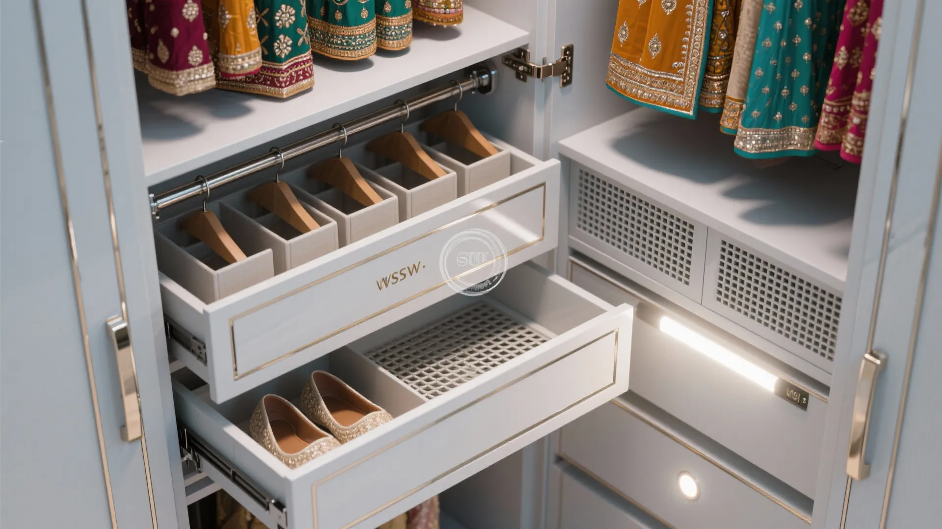 5) Storage-first bedrooms: wardrobes that act like walls