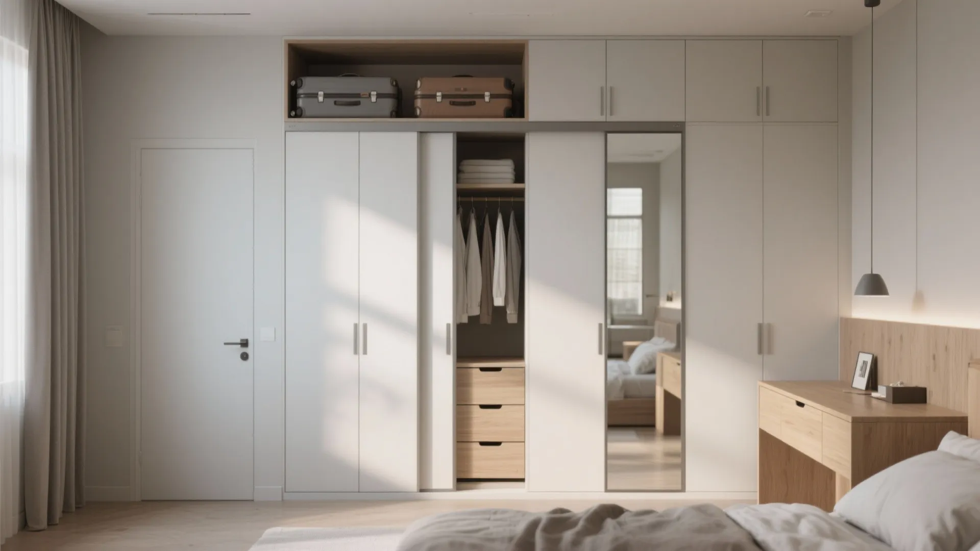 Built-In Storage Walls And Loft Cabinets