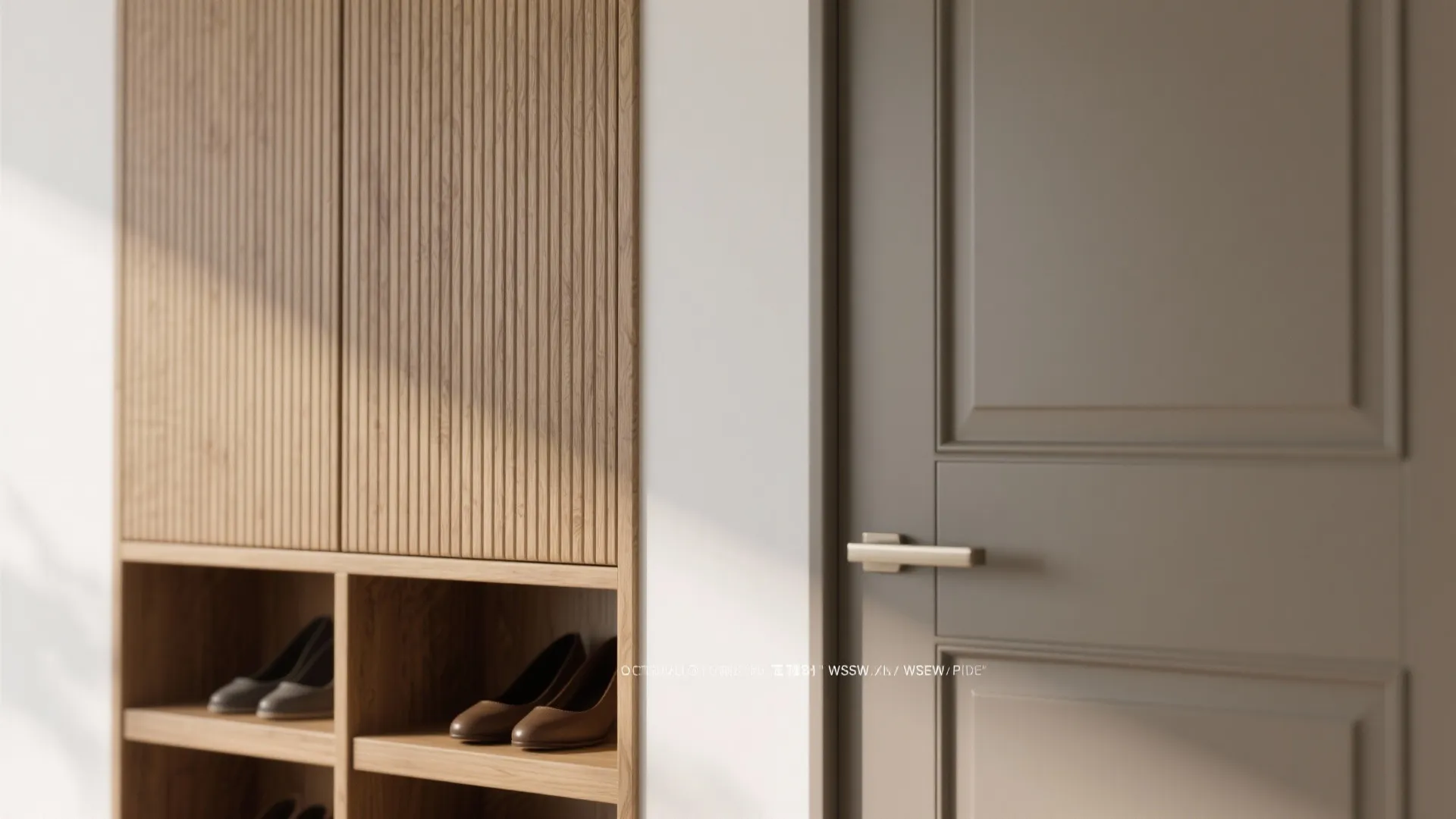 Entryway and wardrobes that act like architecture