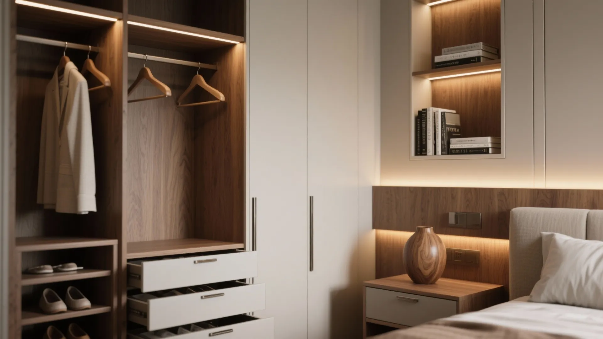 Storage-first master suite and wardrobe planning