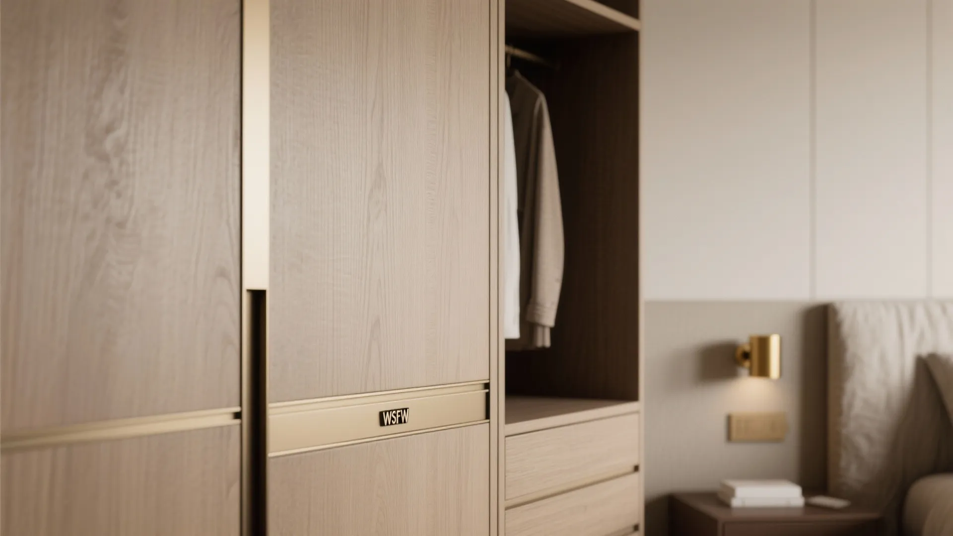 Bedroom storage walls that feel like architecture