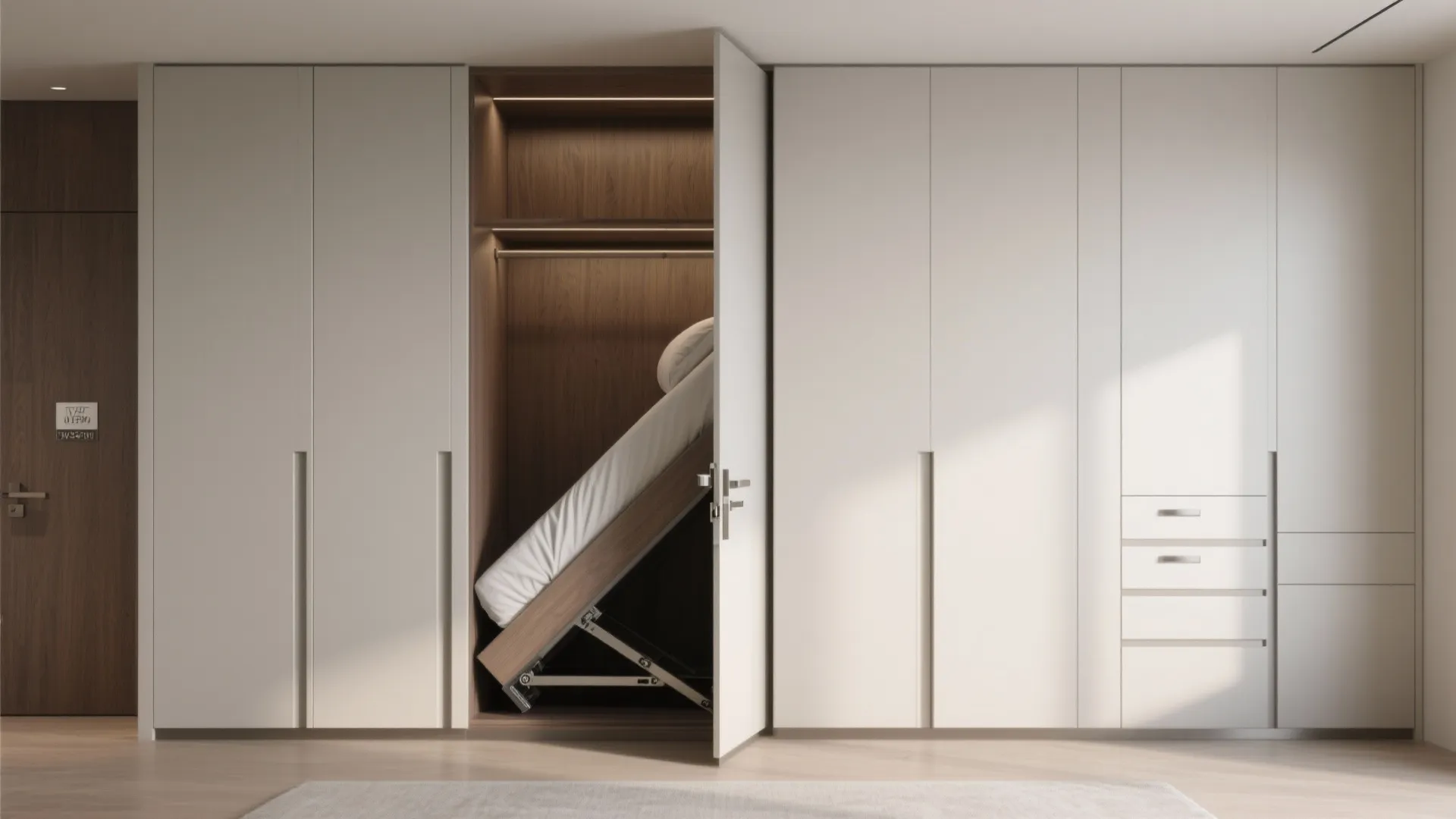 4. Integrated wardrobe-folding-bed combo