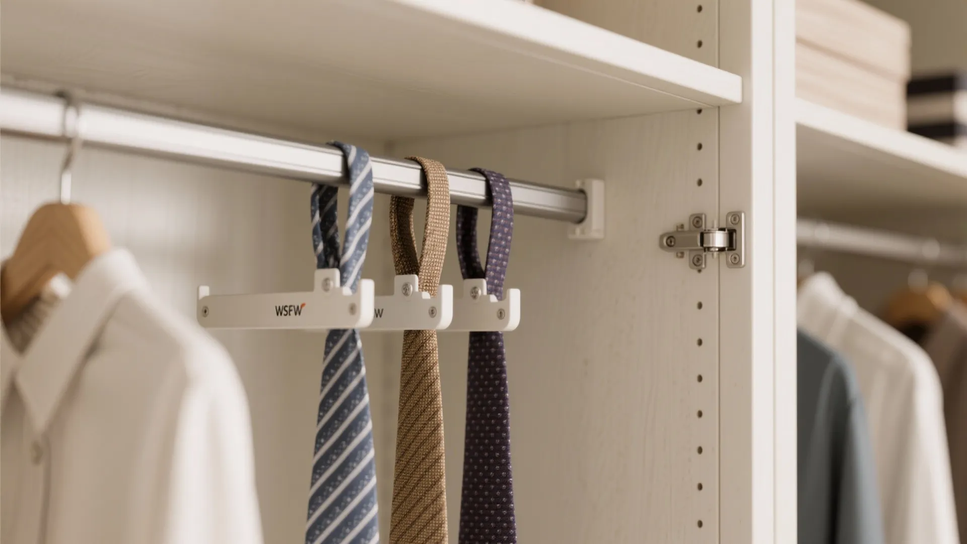 Space-saving wardrobes with internal organizers
