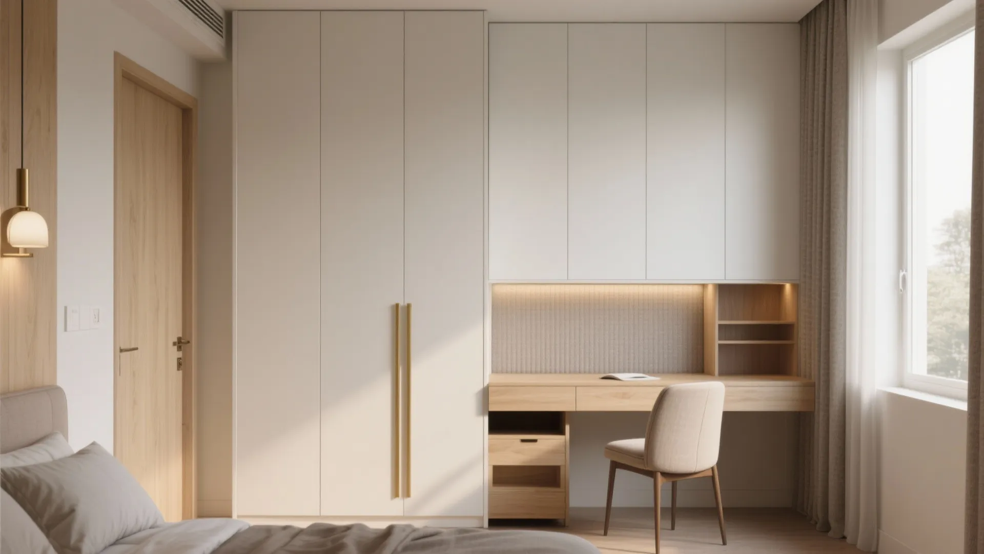 Wardrobe-first bedroom planning with pocket studies