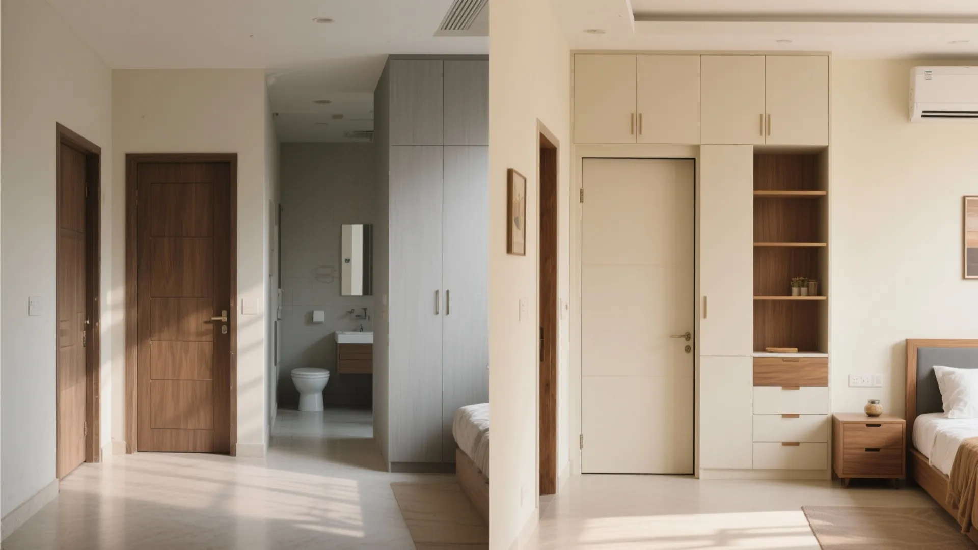 Built-In Wardrobes and Pocket Doors That Save Space