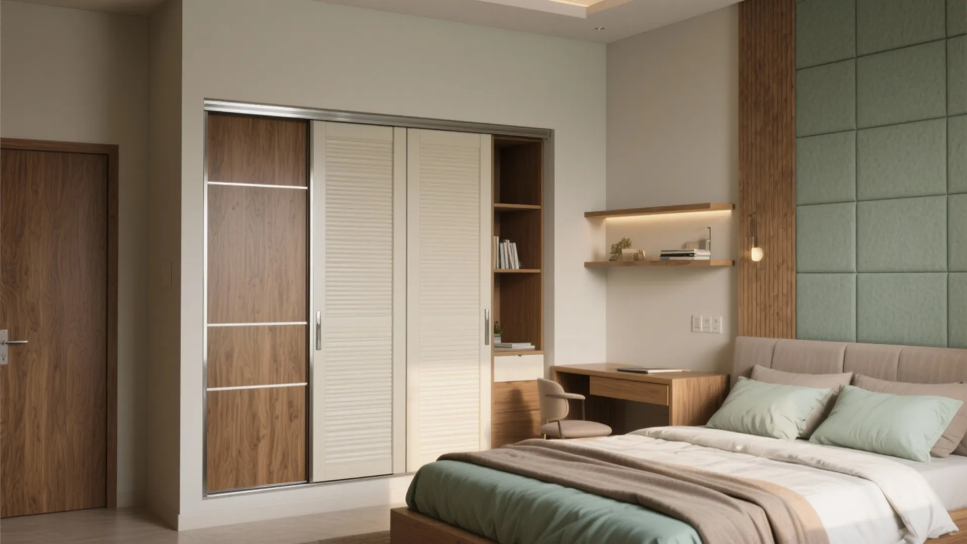 Bedrooms: sliding wardrobes and the pocket study