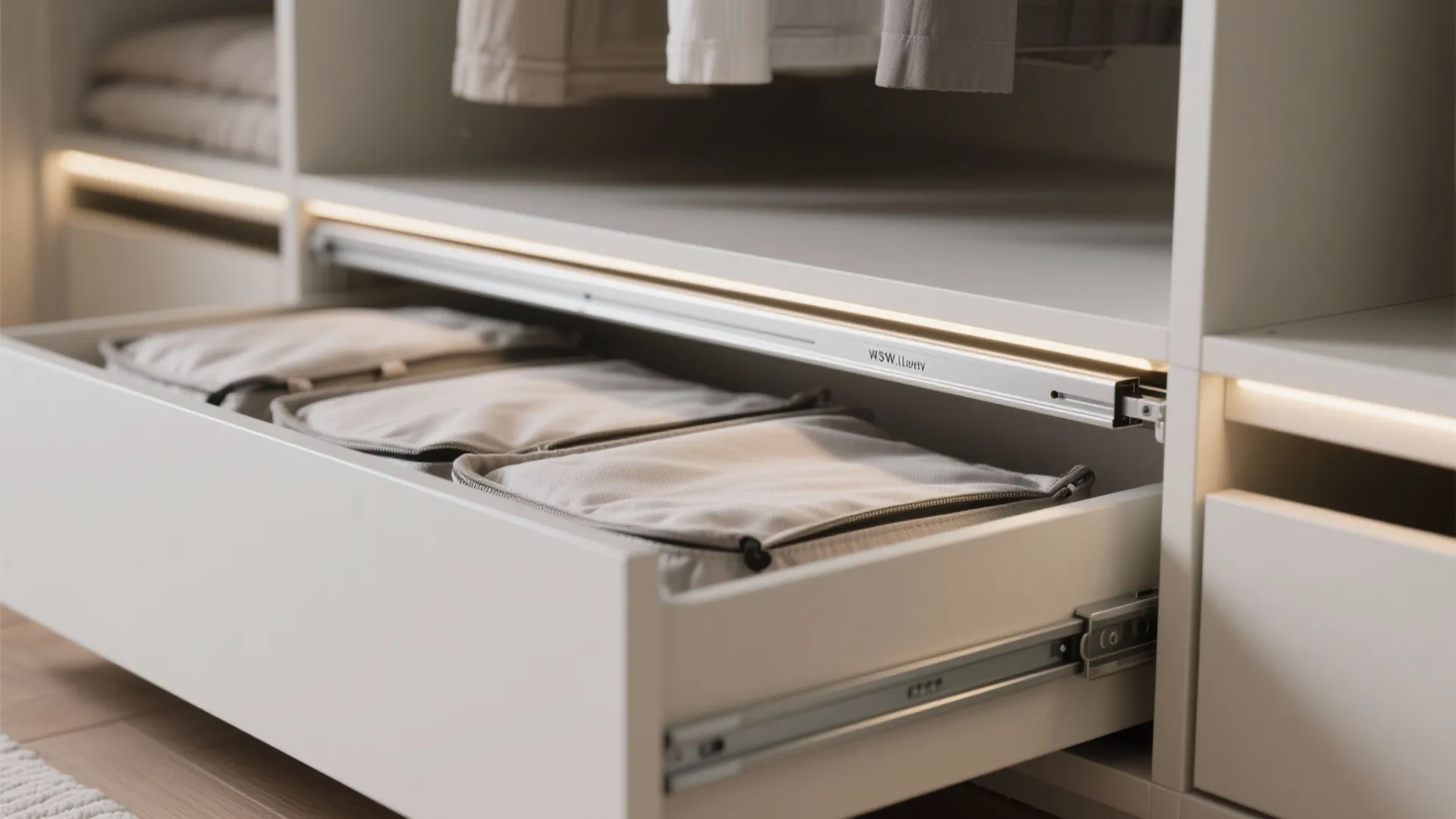 Smart bedroom storage: under-bed drawers and sliding wardrobes