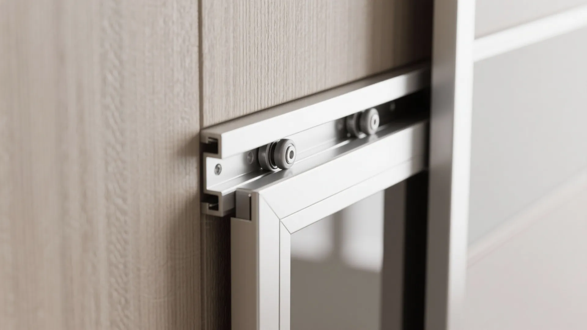 Slim bedroom wardrobes with sliding doors