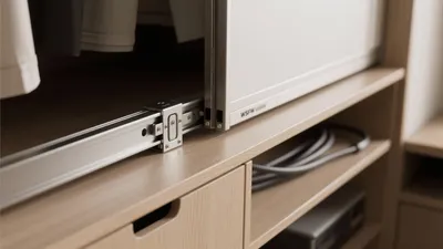 Smart Closet Organization with Hidden Sliding Mechanism