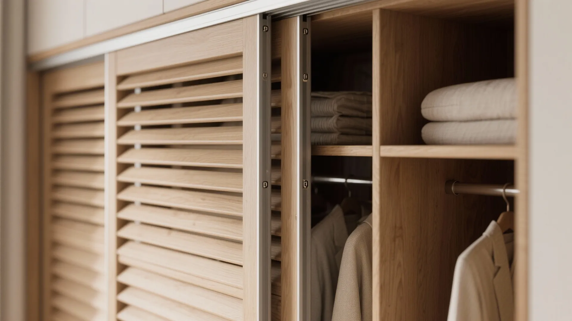 Master suite storage that breathes