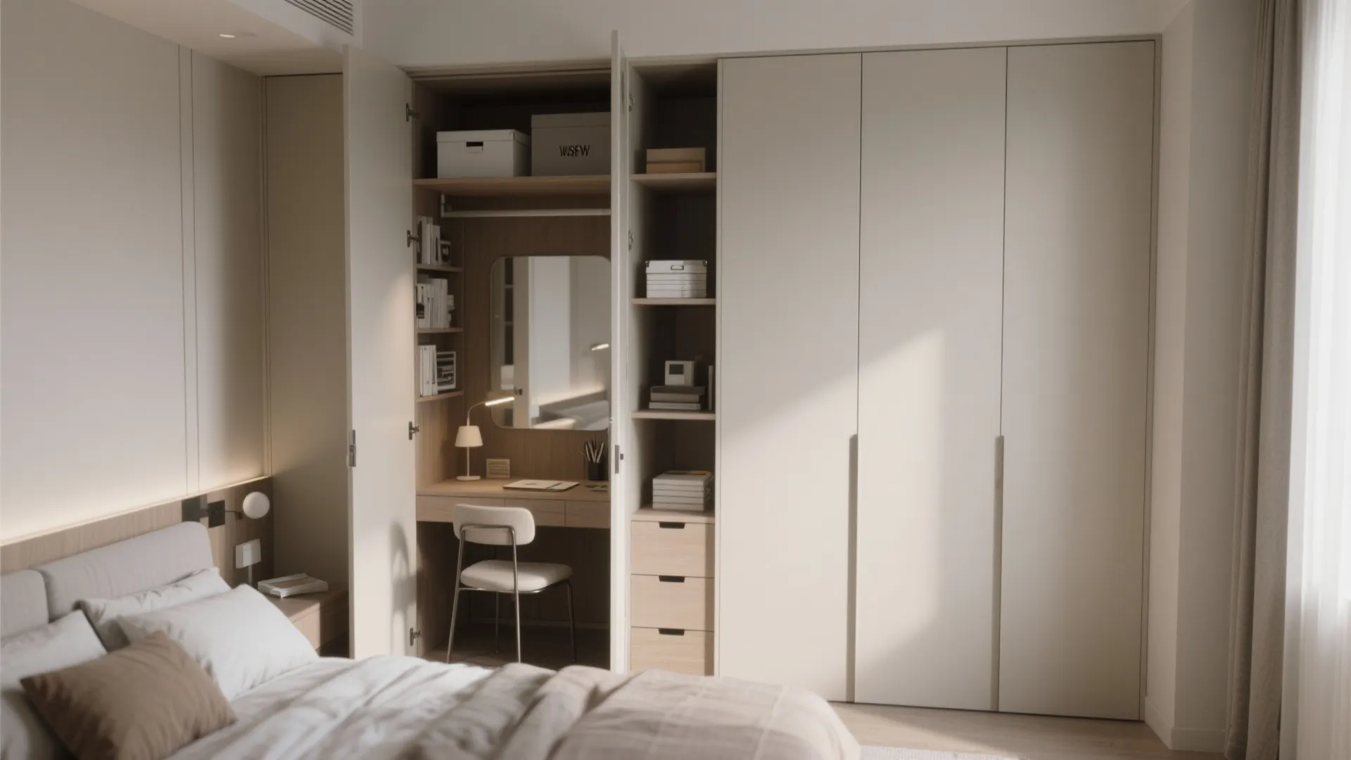 3. Built-In Wardrobe Workspace
