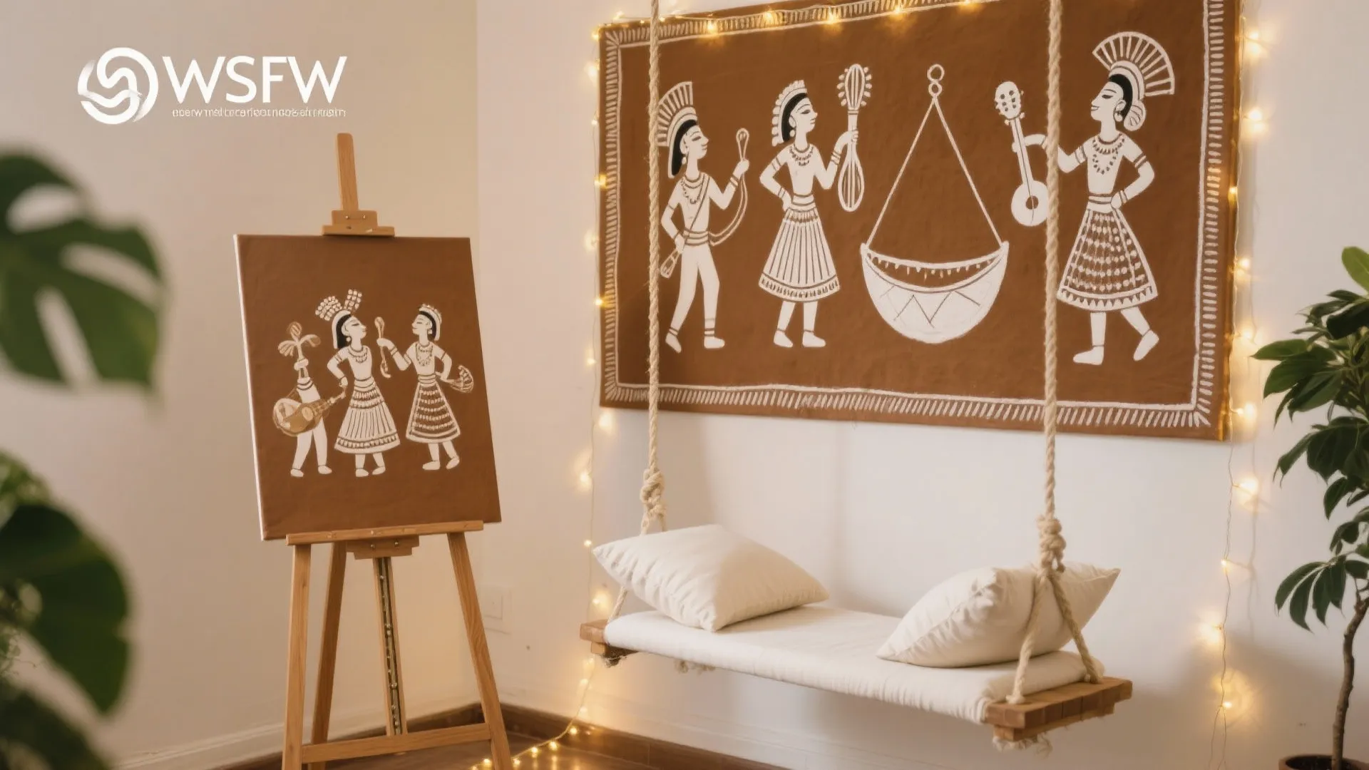 3) Warli Art Photo Corner: Handcrafted Meets Contemporary