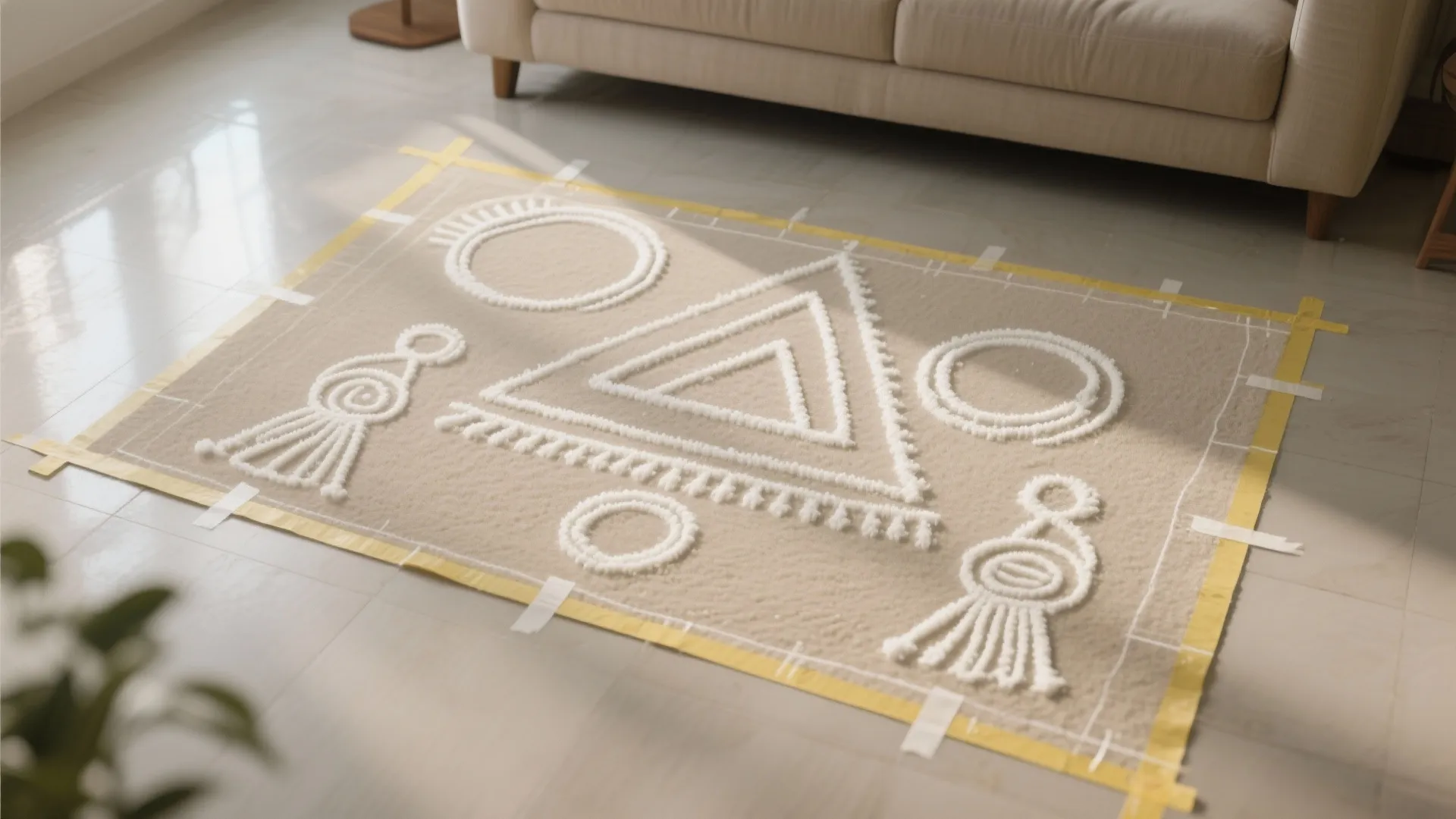 Rangoli Inspired by Warli Motifs