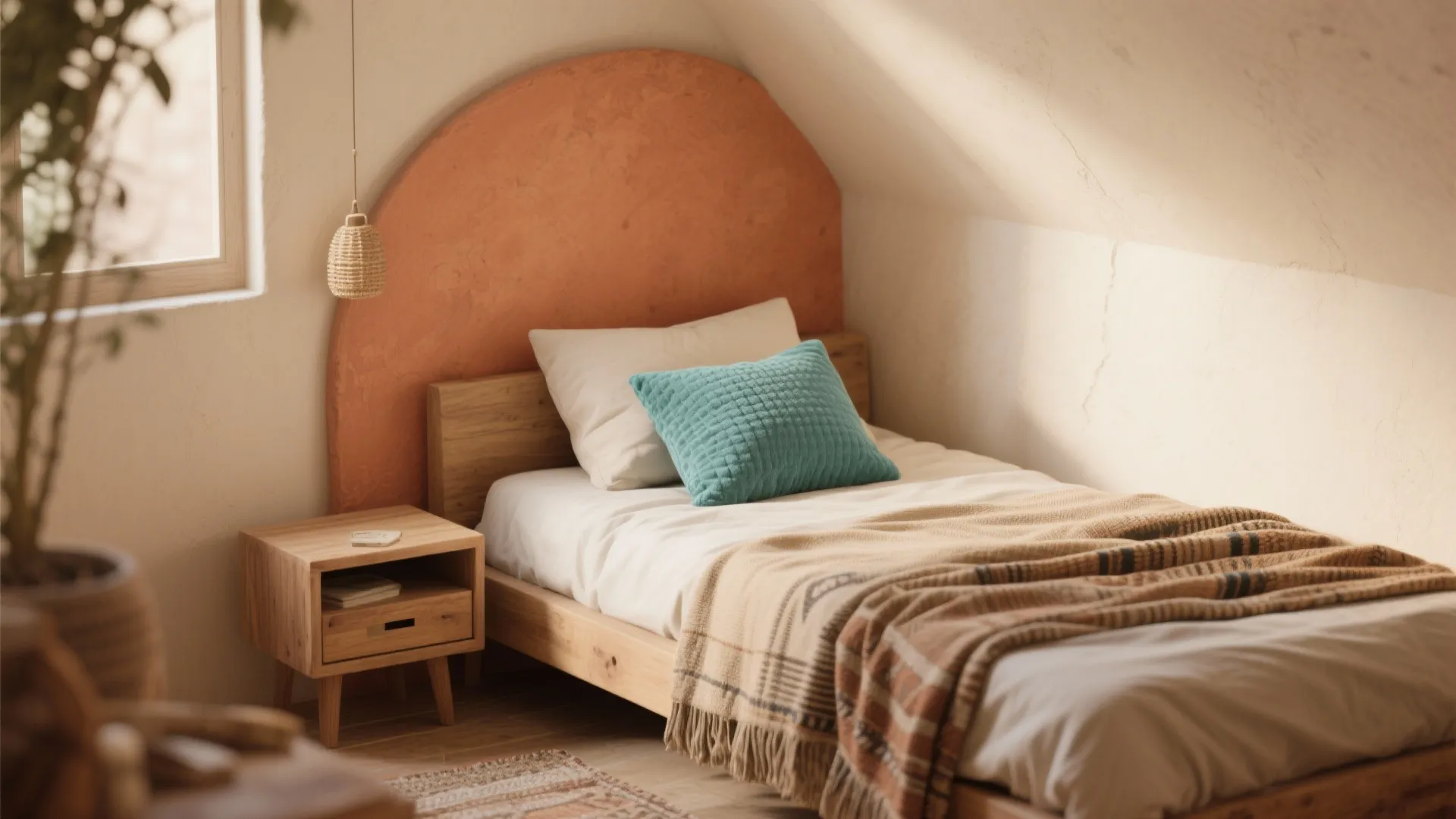 4. Warm Neutrals with One Accent Color