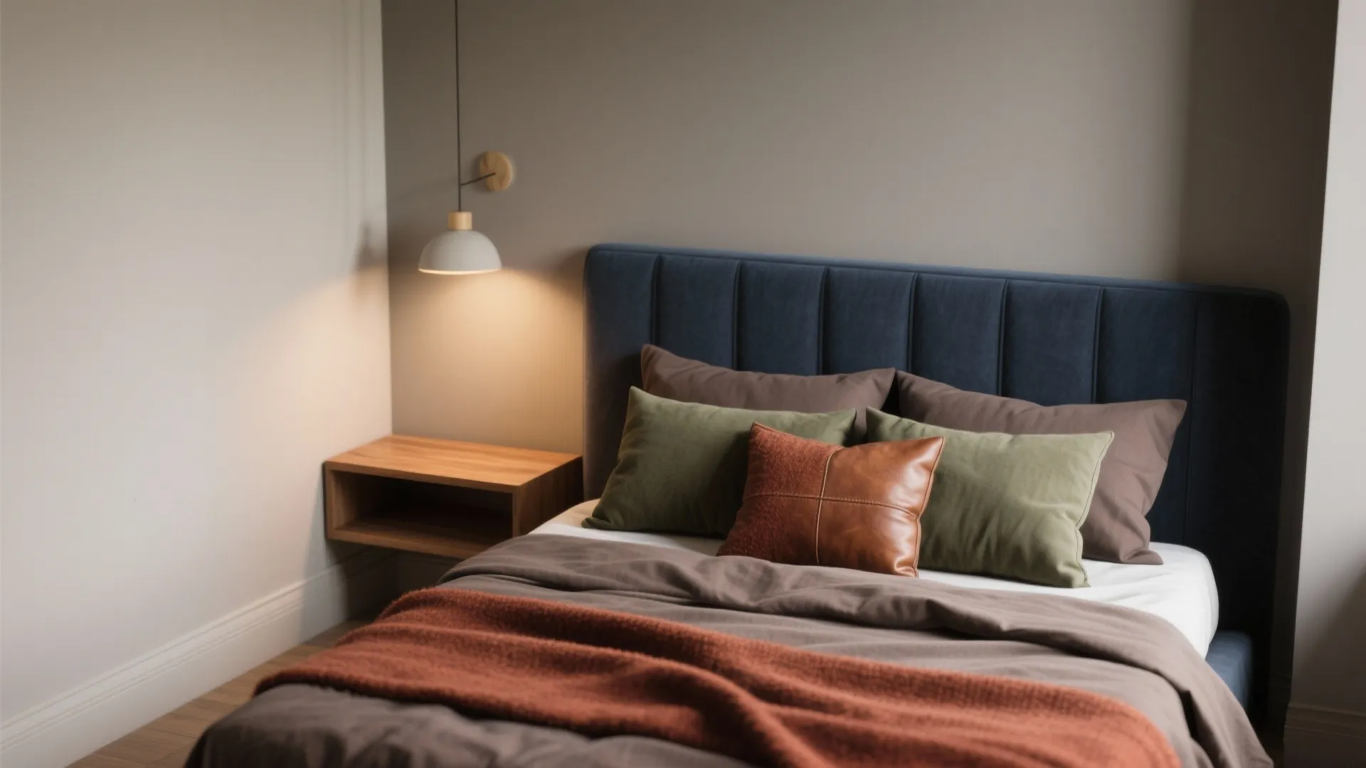 1. Warm neutrals + a single bold accent