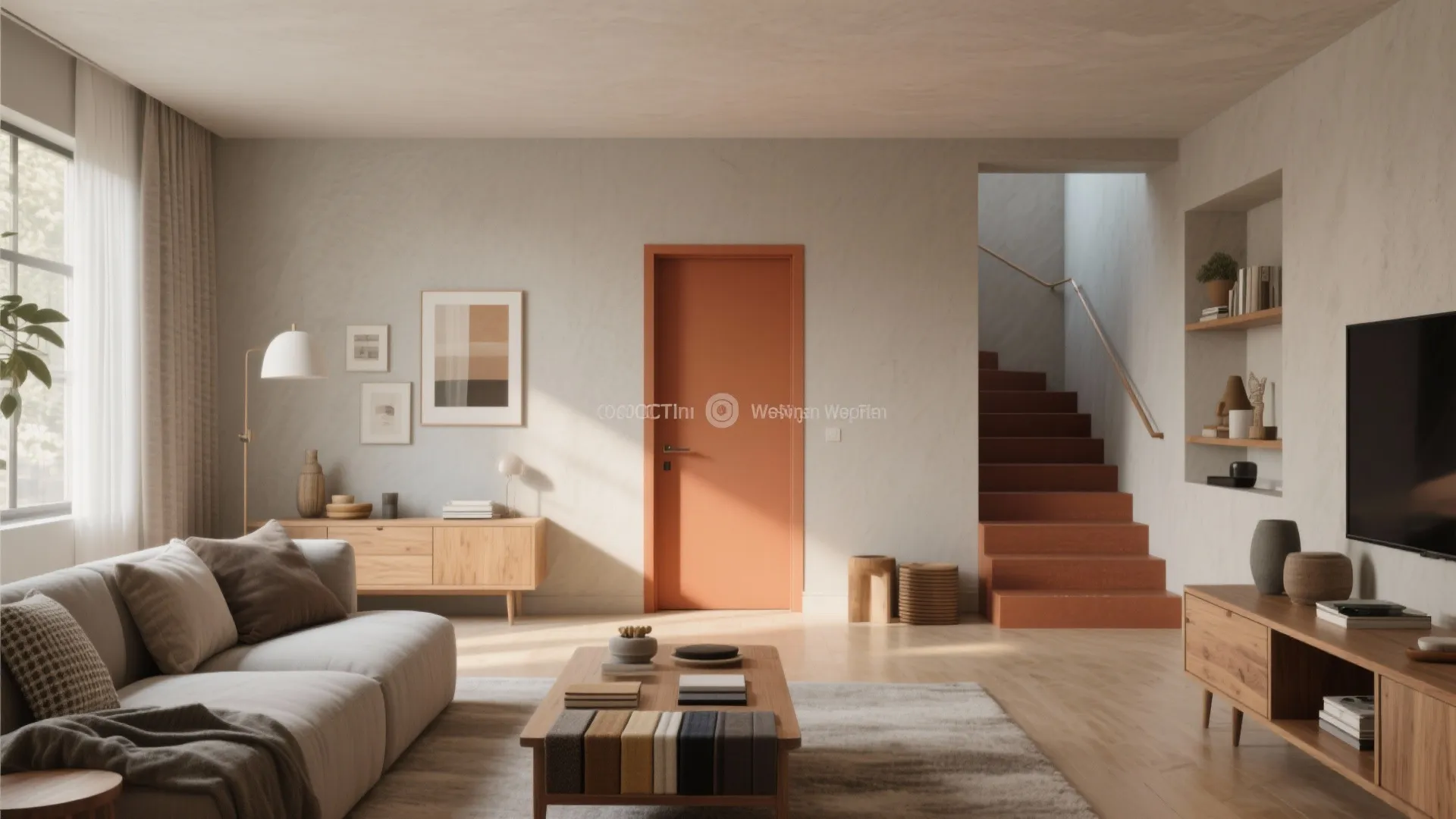 2. Warm Neutrals with an Unexpected Accent