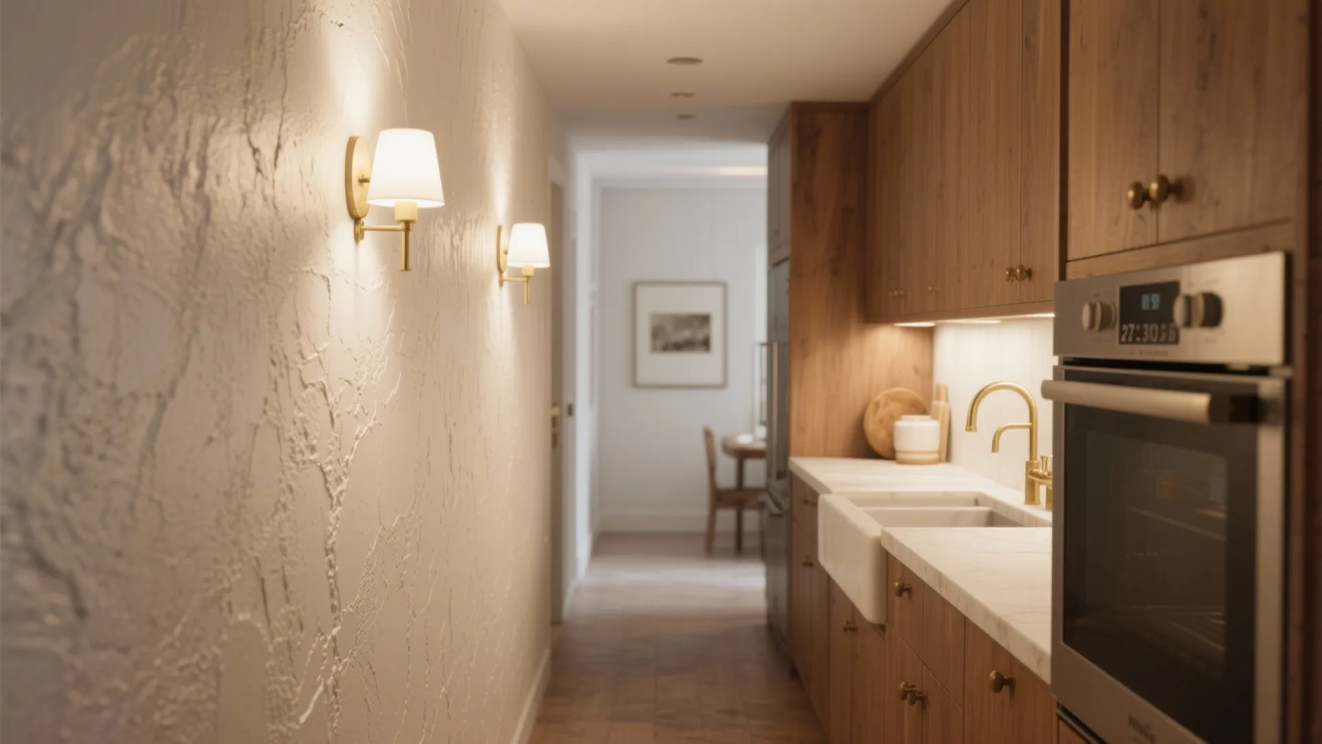 Accent walls with warm white color temperature