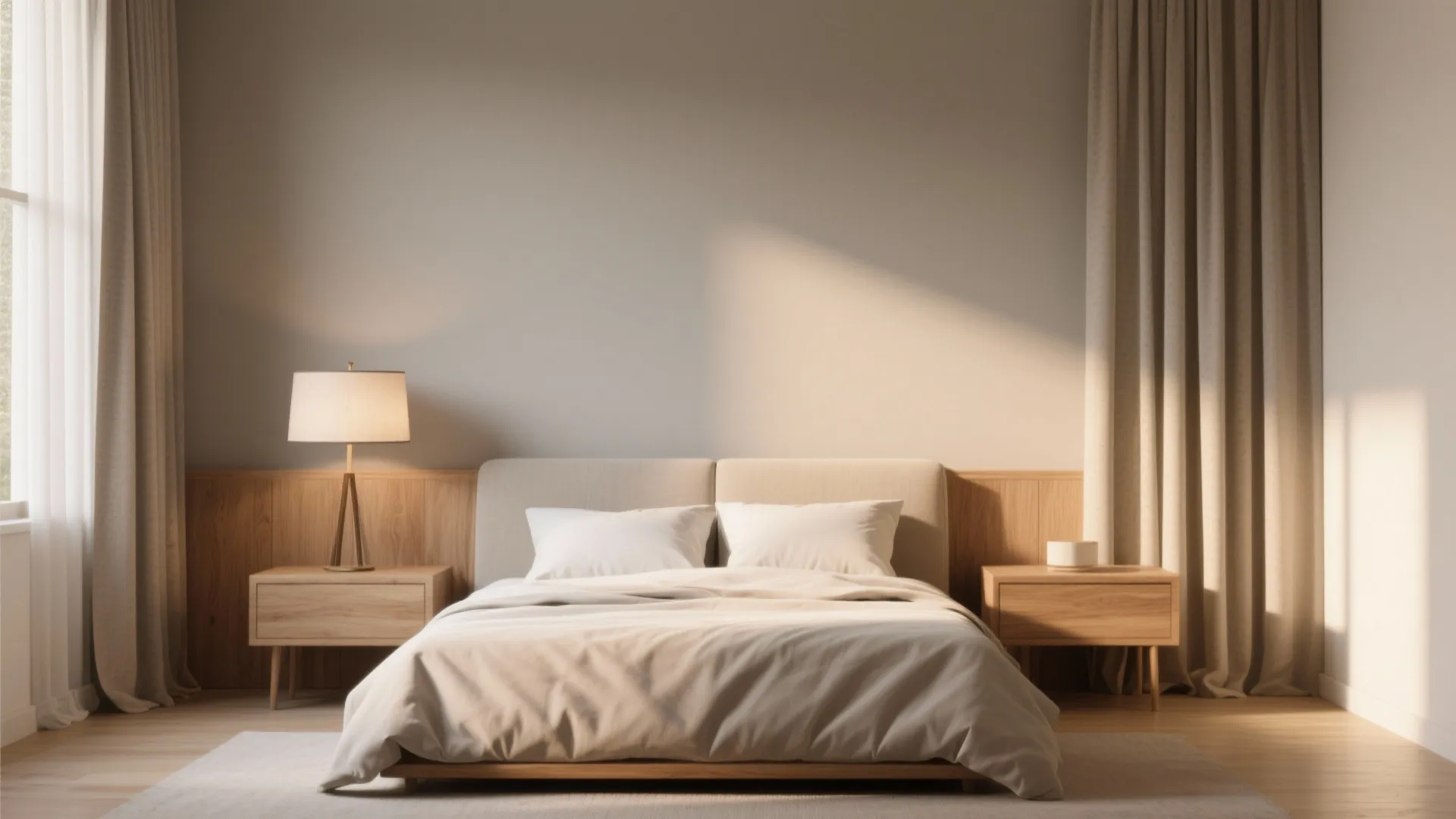 2. Warm neutral accent wall