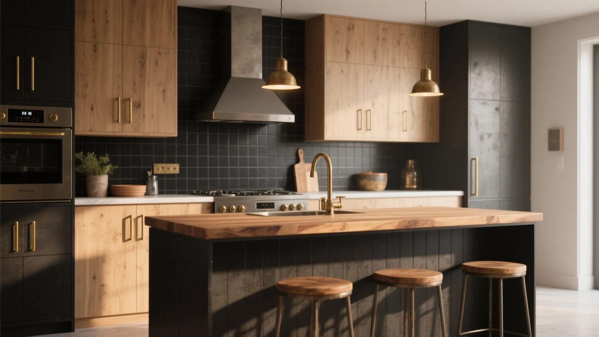 5. Accent with metal and warm tones