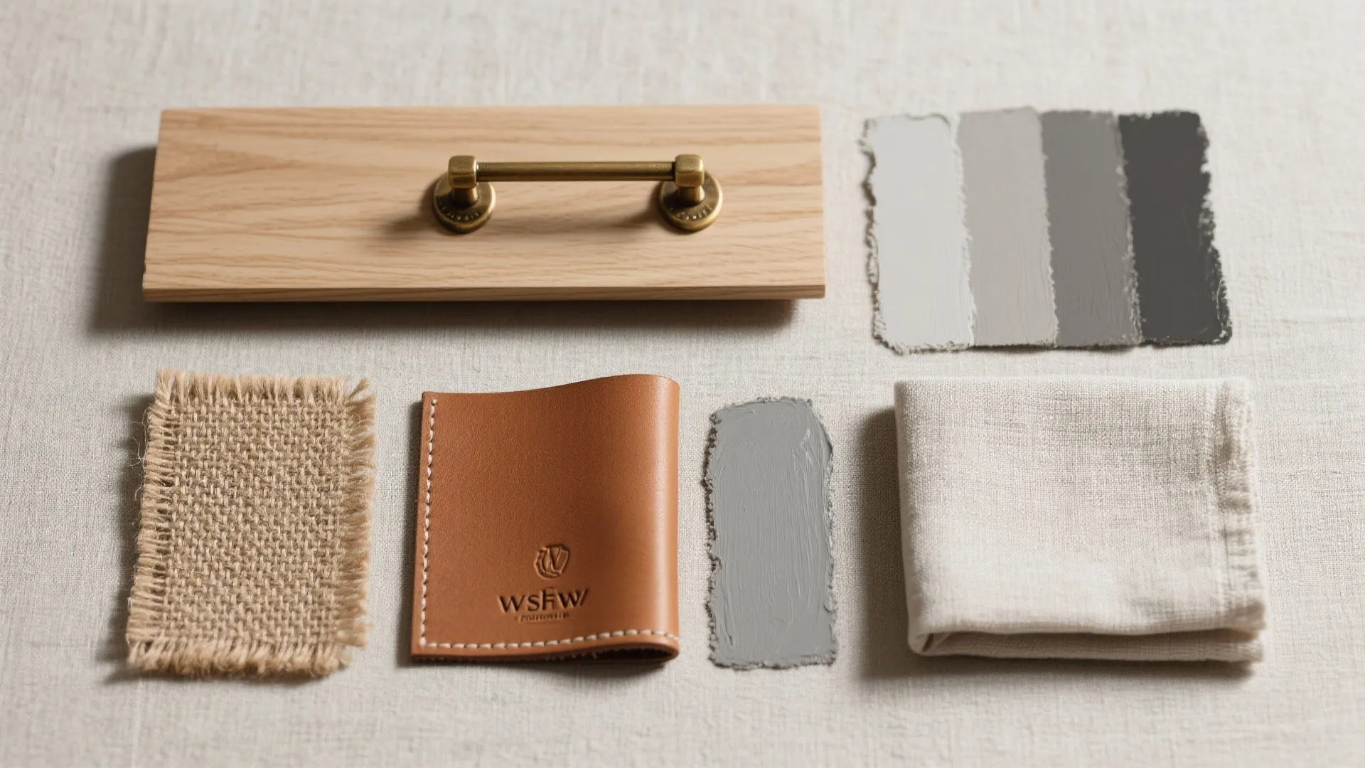 Warm Accents: Wood, Brass, and Natural Fibers