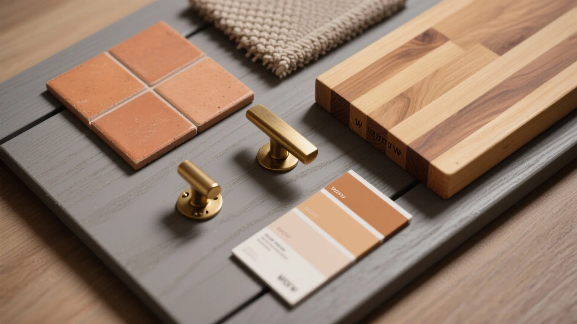 4. Gray floors with warm accents to avoid coldness