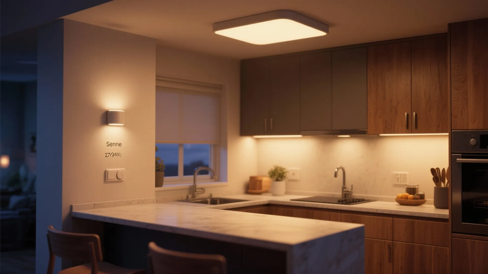 Warm ambient glow with smart dimming