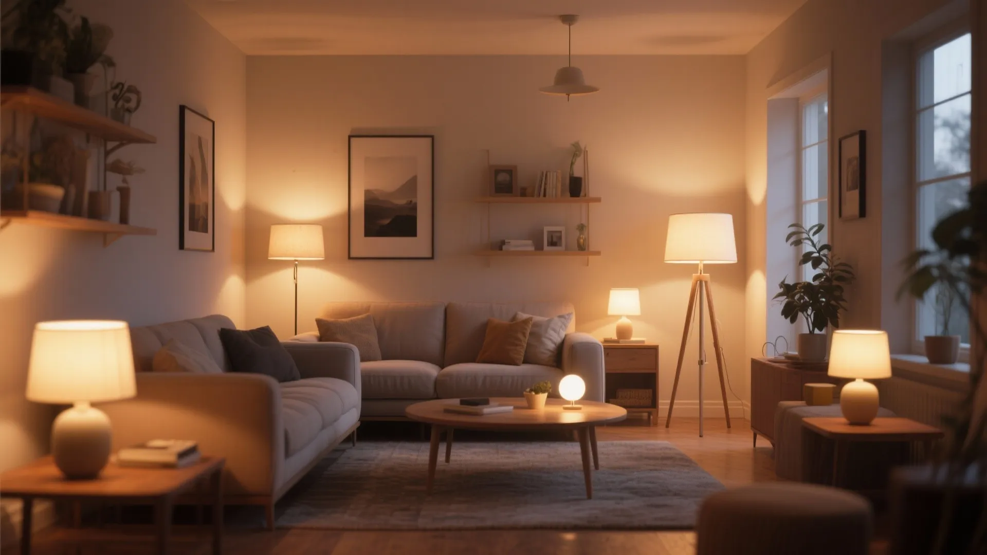 2. Ambient Lighting with Warm Bulbs