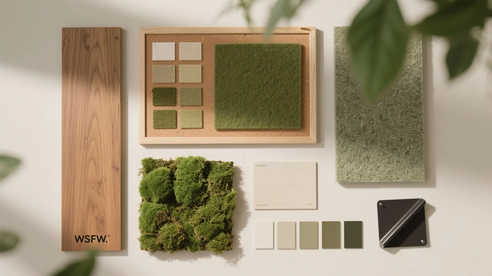 Warm materials and biophilic calm