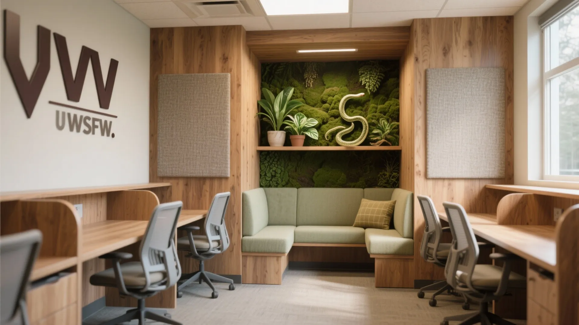 5) Warm materials and biophilic accents