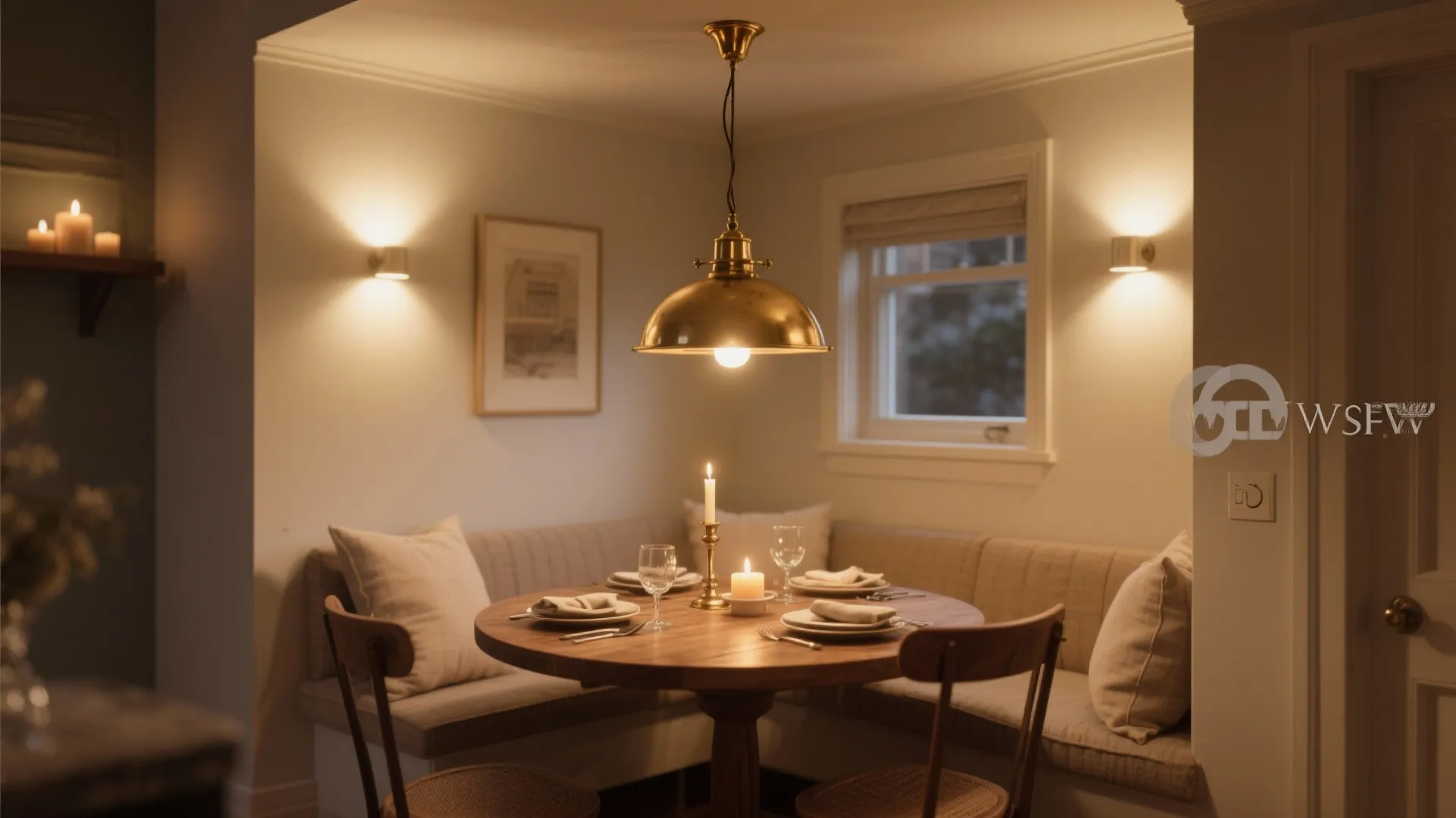 Warm Brass + Dimmable LEDs for Mood