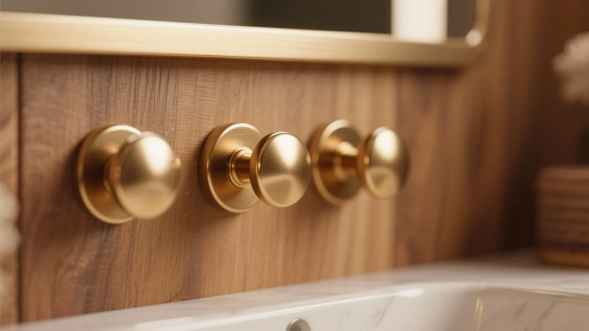 3. Warm Brass or Satin Brass for Timeless Glow