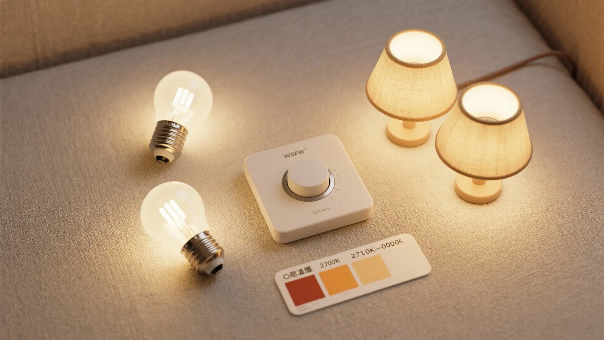 4. Mix Warm Bulbs and Dimmers