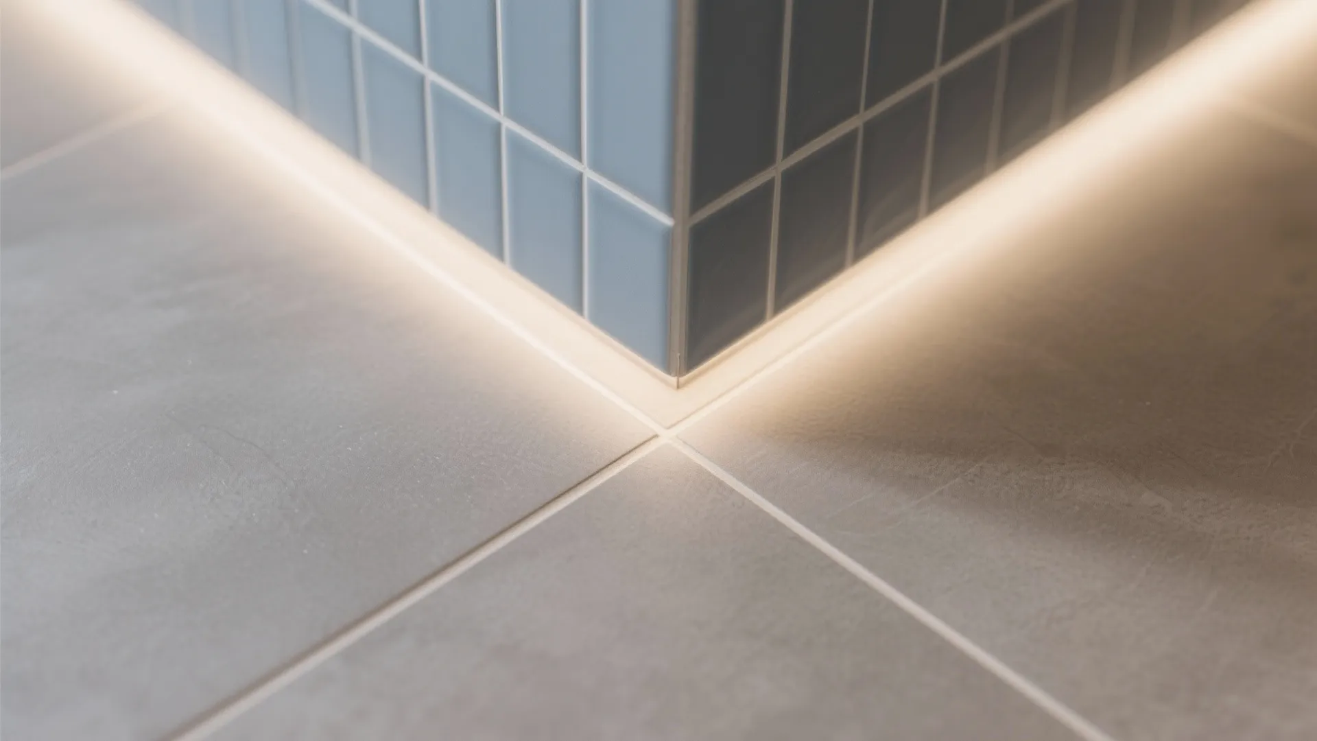 Inspiration 1: Layer warm and cool greys with intentional grout