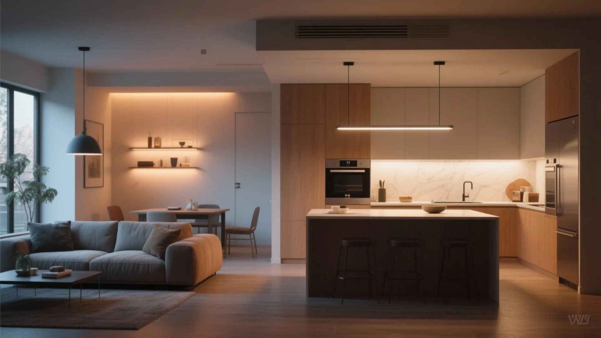 3. Warm-to-cool transitions for visual flow