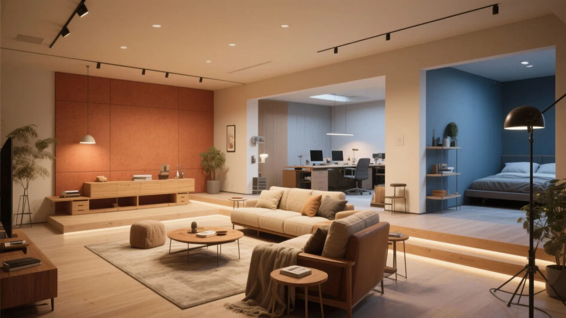 4) Warm–cool zoning for micro spaces