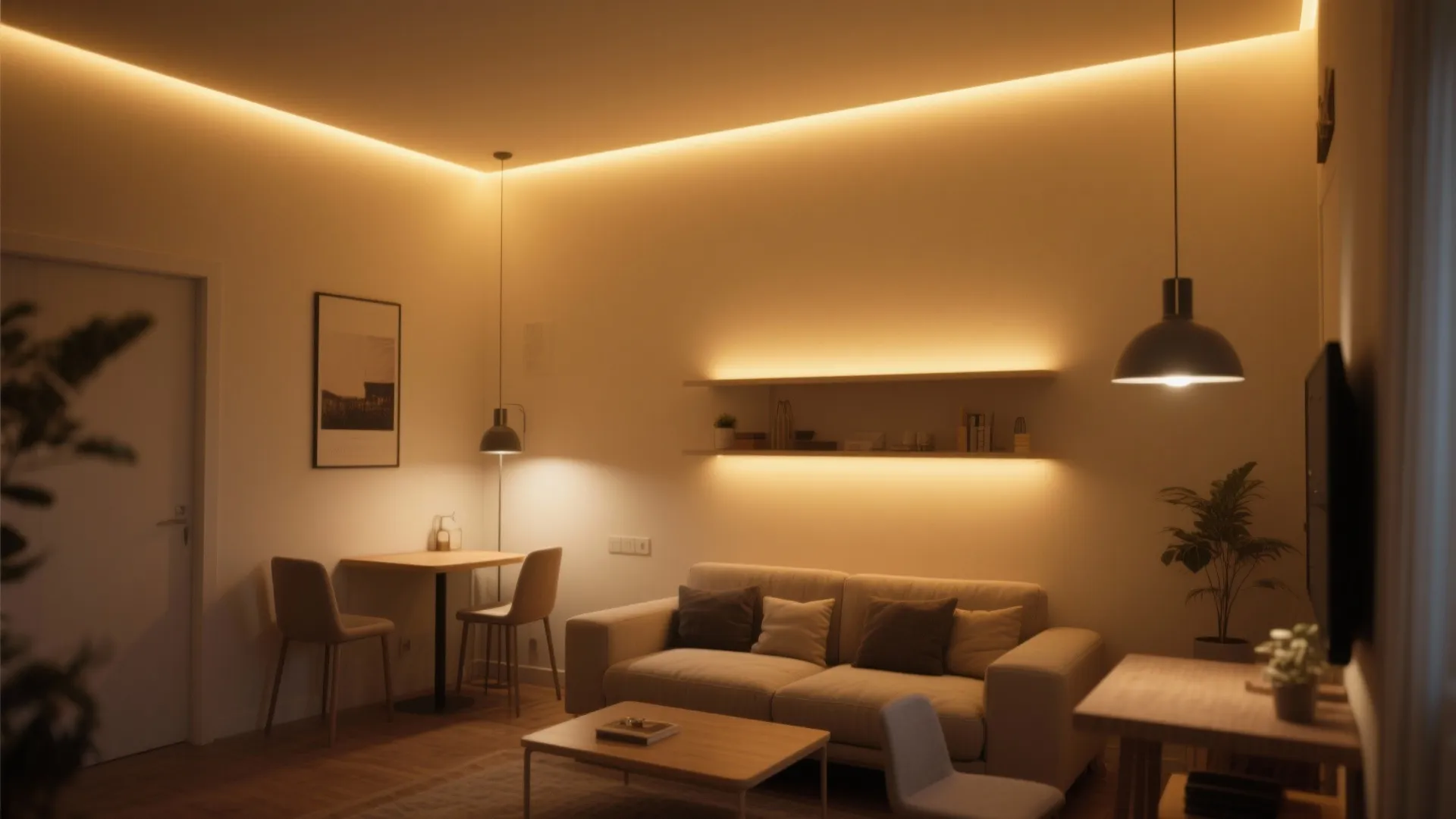 Warm Cove Lighting for the Living Room