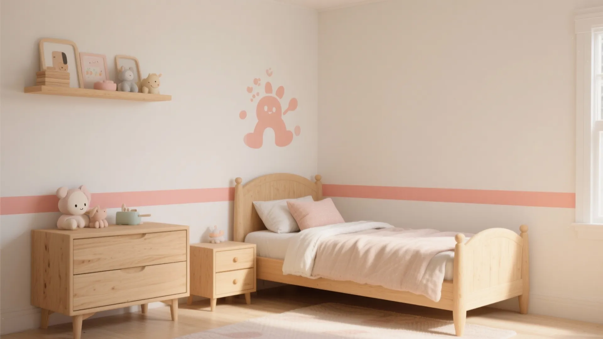 1. Warm Cream Base with Playful Accent