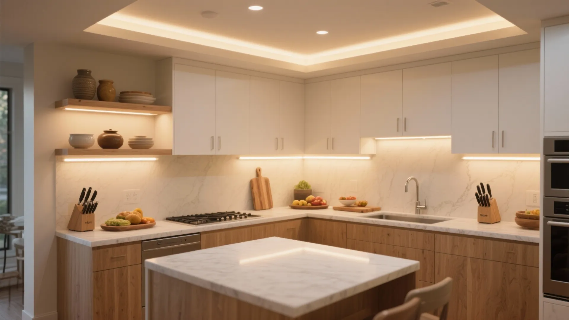 Warm-dim LED layering