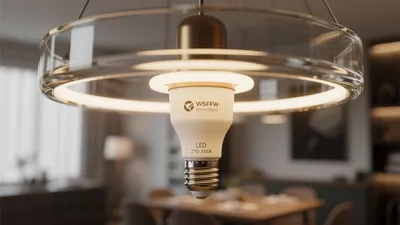 Modern Dining Room Lighting with Warm LED Bulb