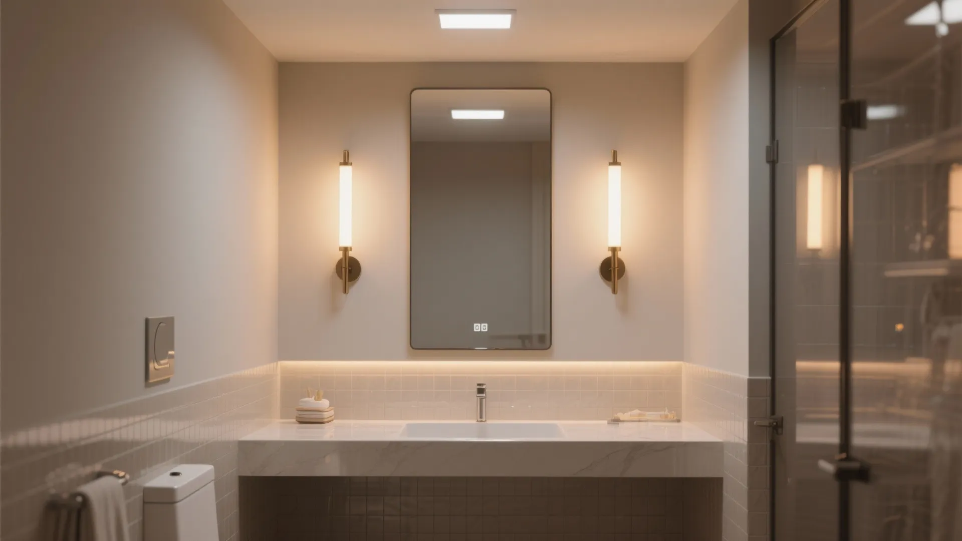 Tactical lighting with warm-dim controls