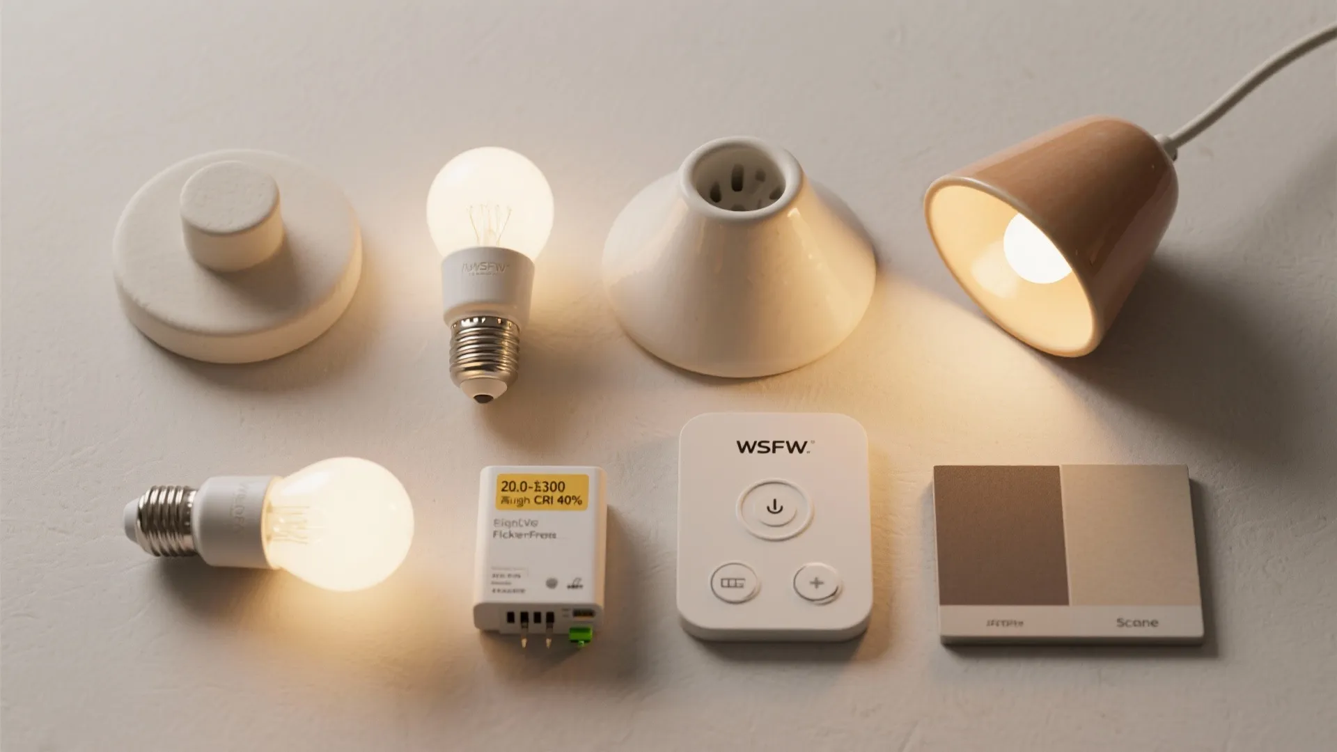 Ceramic Sconces with Warm‑Dim and Smart Controls
