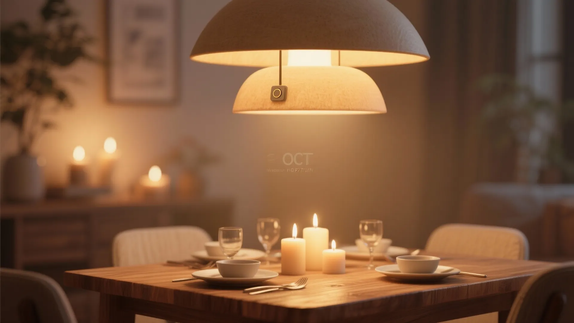 5. Warm color temperature and dimming for dinner ambiance