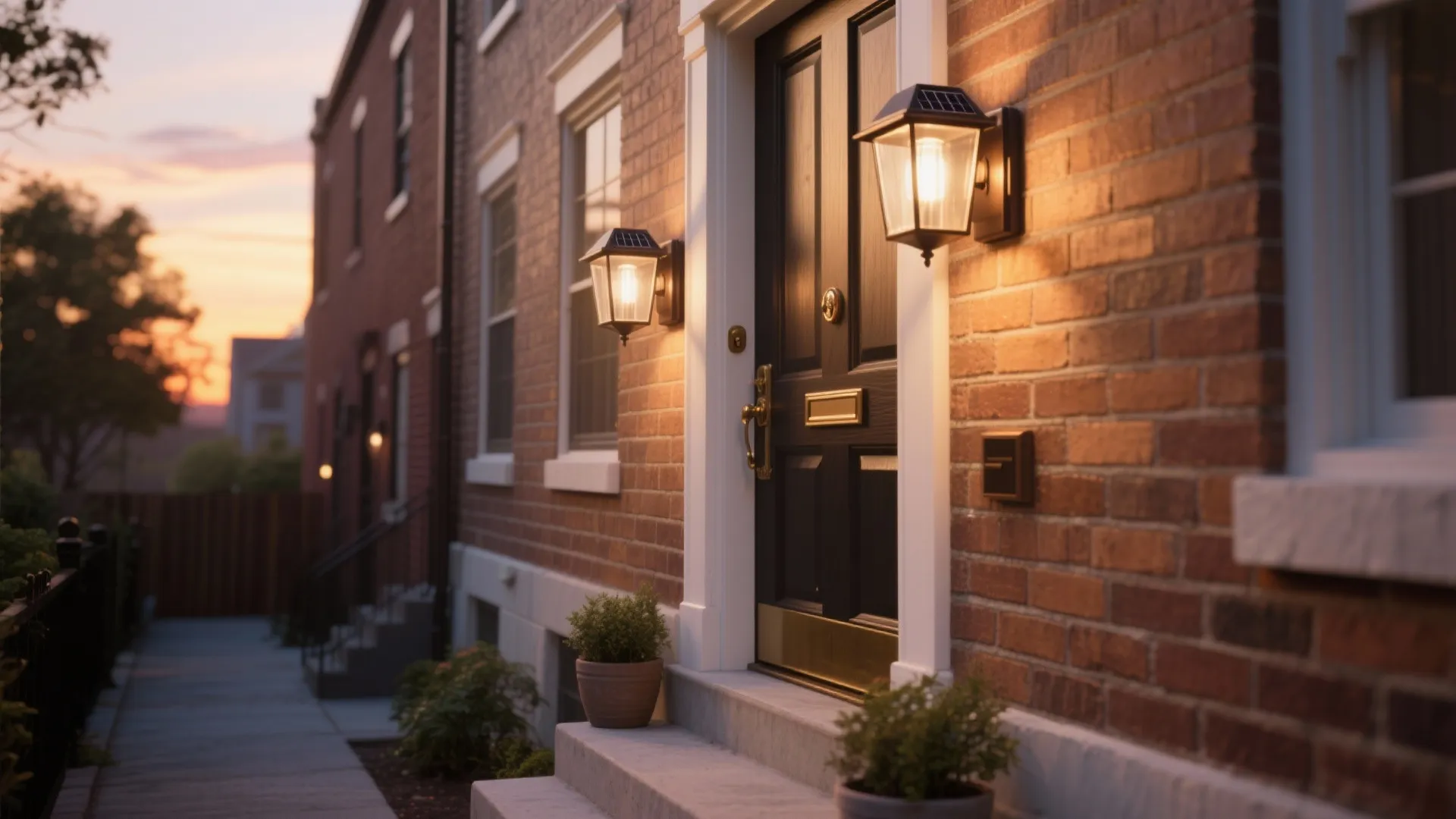 Warm white sconces for inviting entries