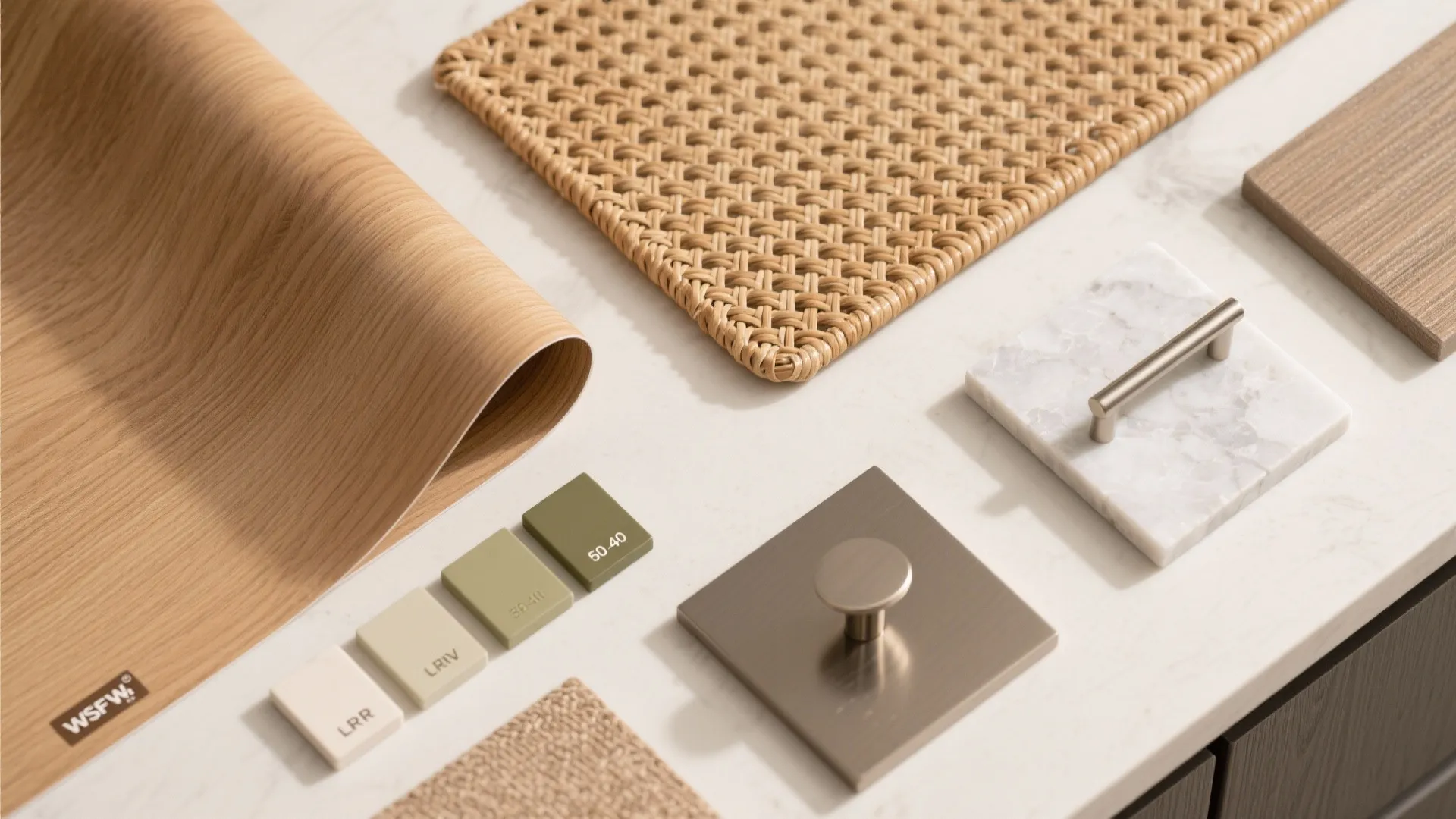 Warm-modern finishes that fight heat and dust