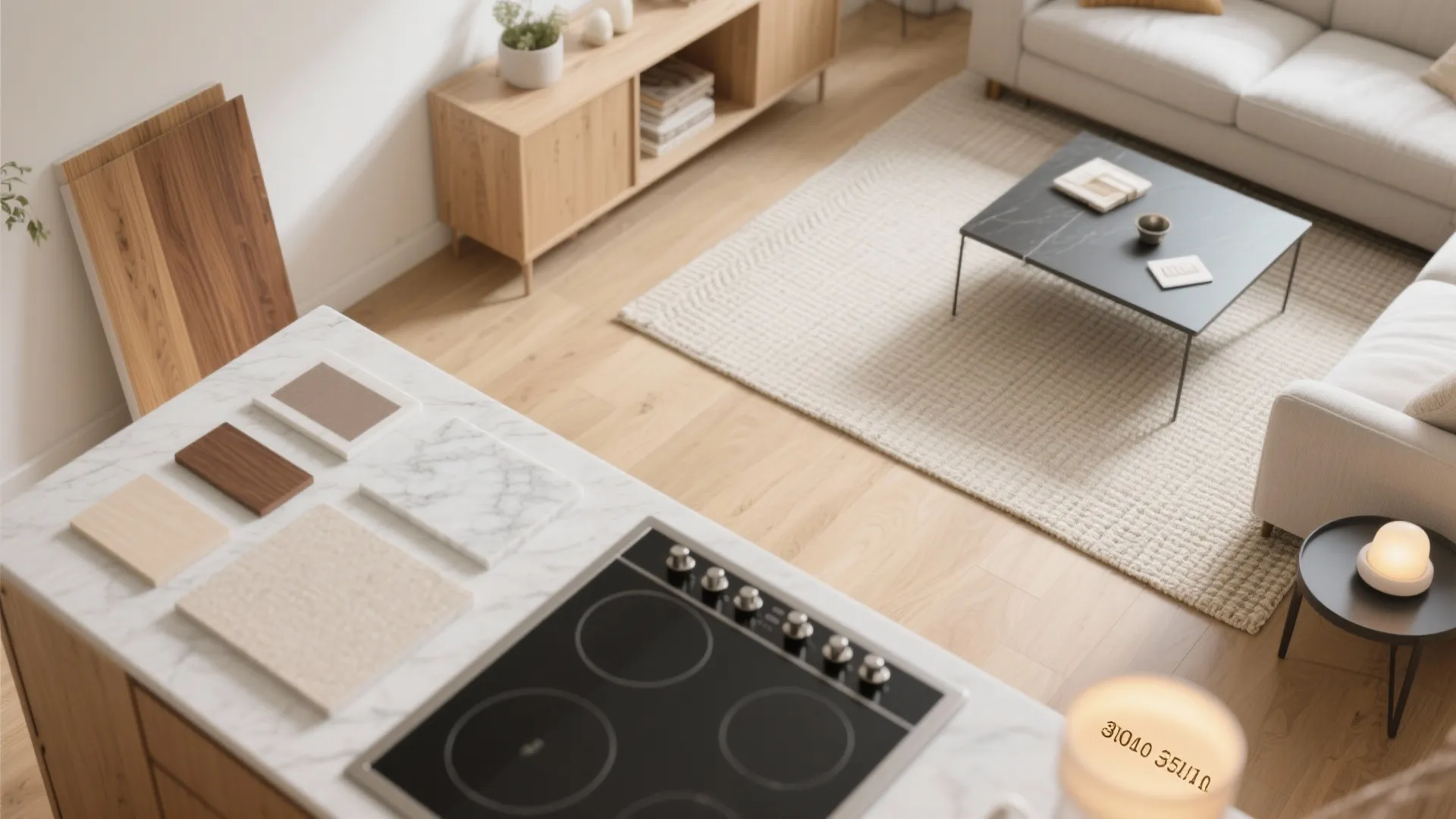 Warm Minimalism: Two-Tone Wood and Soft Neutrals