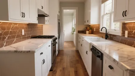 Brown Countertops + White Cabinets: 5 Small-Space Ideas